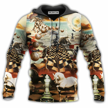 Chess Power Of The Knights In Chess - Hoodie - Owl Ohh - Owl Ohh