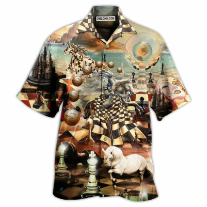 Chess Power Of The Knights In Chess Vintage - Hawaiian Shirt - Owl Ohh - Owl Ohh