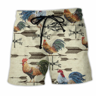 Chicken Find A Way Or Make One Weathervane Rooster - Beach Short - Owl Ohh - Owl Ohh