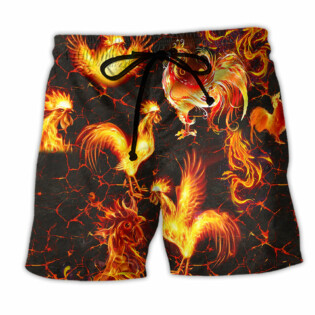 Chicken Fire Love It Cool Chicken - Beach Short - Owl Ohh - Owl Ohh