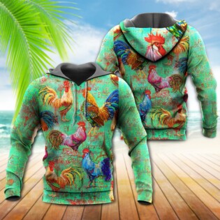 Chicken Love Green Color - Hoodie - Owl Ohh - Owl Ohh