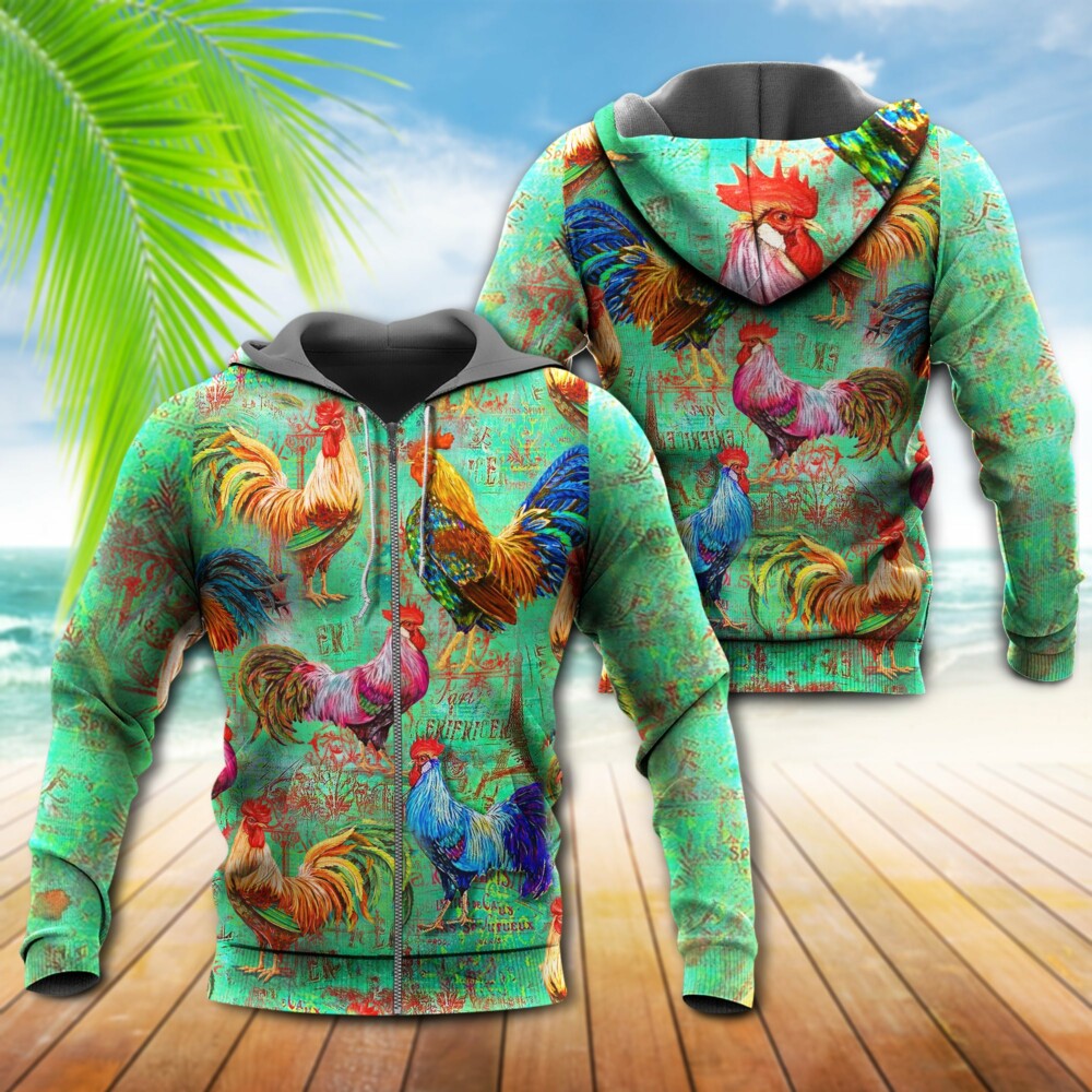 Chicken Love Green Color - Hoodie - Owl Ohh - Owl Ohh