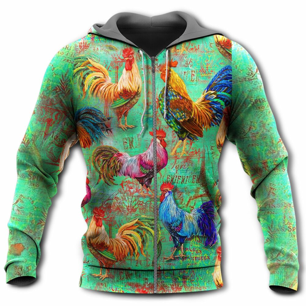Chicken Love Green Color - Hoodie - Owl Ohh - Owl Ohh