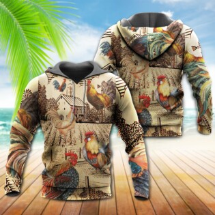 Chicken Love Vintage - Hoodie - Owl Ohh - Owl Ohh