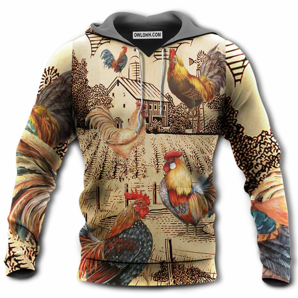 Chicken Love Vintage - Hoodie - Owl Ohh - Owl Ohh