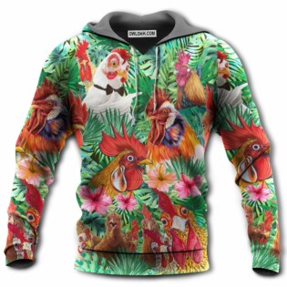 Chicken Loves Summer With Beautiful Style - Hoodie - Owl Ohh - Owl Ohh
