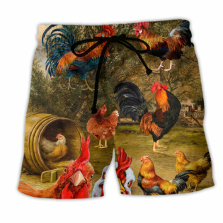 Chicken Old Garden Cool - Beach Short - Owl Ohh - Owl Ohh
