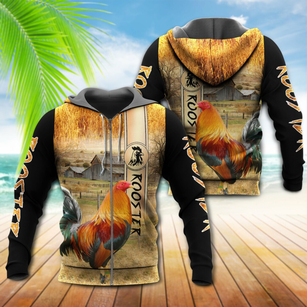 Chicken Rooster Love Farm - Hoodie - Owl Ohh - Owl Ohh