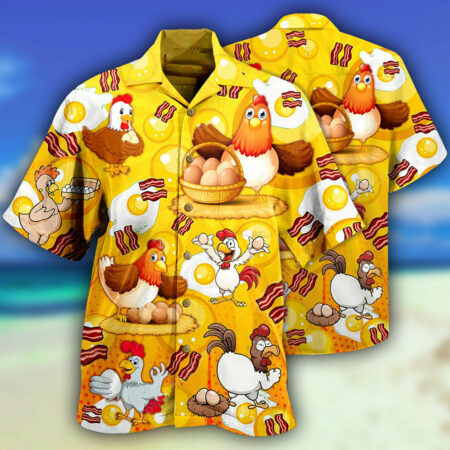 Chicken The Pet That Poops Breakfast - Hawaiian Shirt - Owl Ohh - Owl Ohh