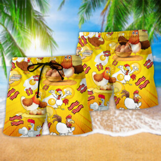 Chicken The Pet That Poops Breakfast - Beach Short - Owl Ohh - Owl Ohh