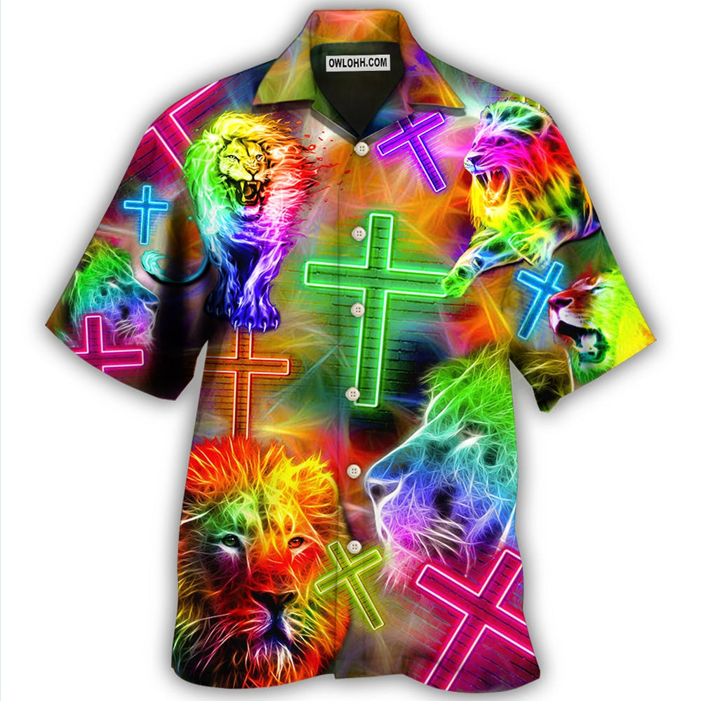 Lion Of God Style - Hawaiian Shirt - Owl Ohh for men and women, kids - Owl Ohh