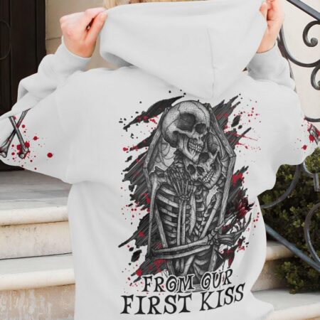 FROM OUR FIRST KISS SKELETON COUPLE ALL OVER PRINT - TLNO2812222