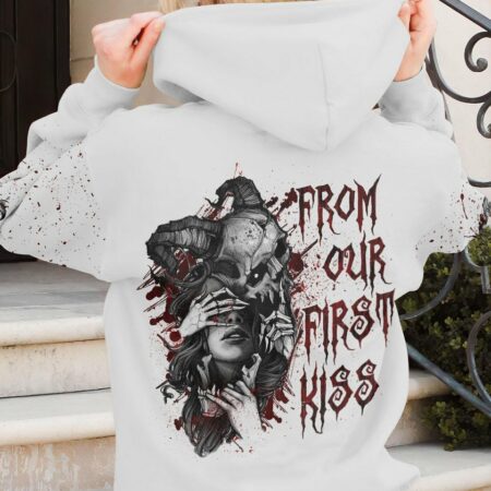 FROM OUR FIRST KISS SKULL COUPLE ALL OVER PRINT - YHLN0501232
