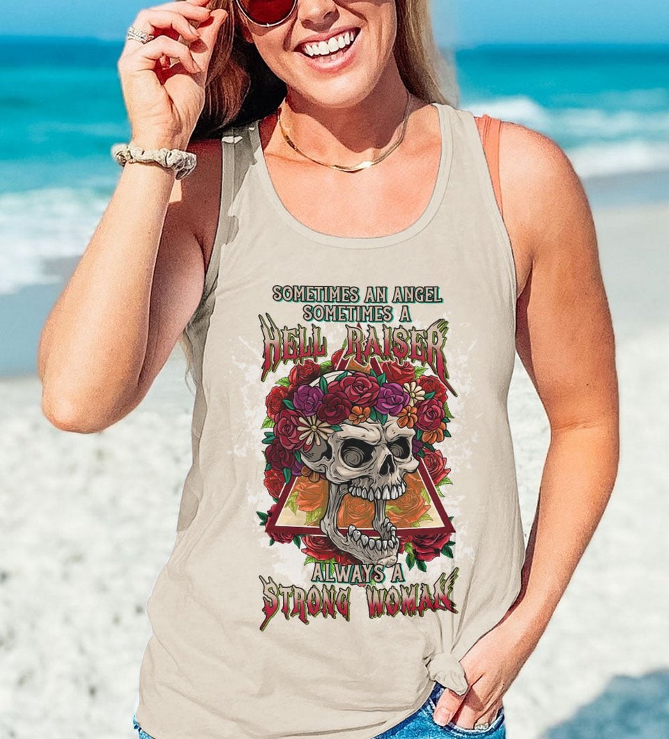 ALWAYS A STRONG WOMAN TRIANGLE MAD SKULL ALL OVER PRINT - TLTM2712222