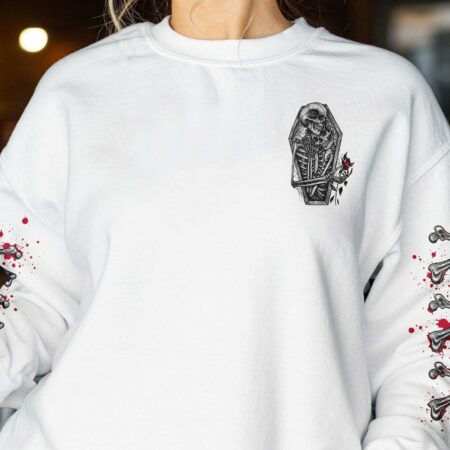 FROM OUR FIRST KISS SKELETON COUPLE ALL OVER PRINT - TLNO2812222