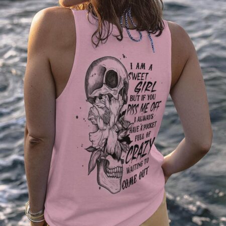 I AM A SWEET GIRL BUT IF YOU PISS ME OFF FLOWER SKULL ALL OVER PRINT - YHHN2112224