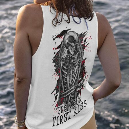 FROM OUR FIRST KISS SKELETON COUPLE ALL OVER PRINT - TLNO2812222