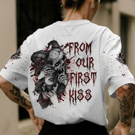 FROM OUR FIRST KISS SKULL COUPLE ALL OVER PRINT - YHLN0501232