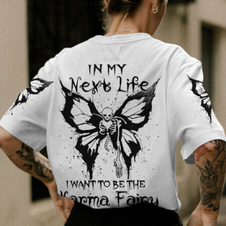 KARMA FAIRY SKULL ALL OVER PRINT - YHHN0401223