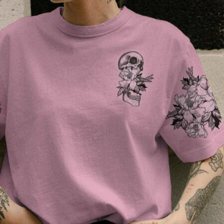 I AM A SWEET GIRL BUT IF YOU PISS ME OFF FLOWER SKULL ALL OVER PRINT - YHHN2112224