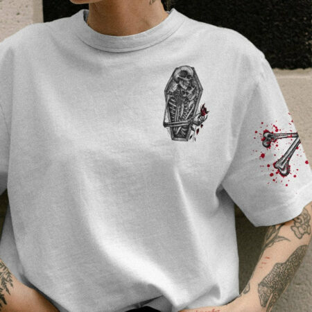 FROM OUR FIRST KISS SKELETON COUPLE ALL OVER PRINT - TLNO2812222