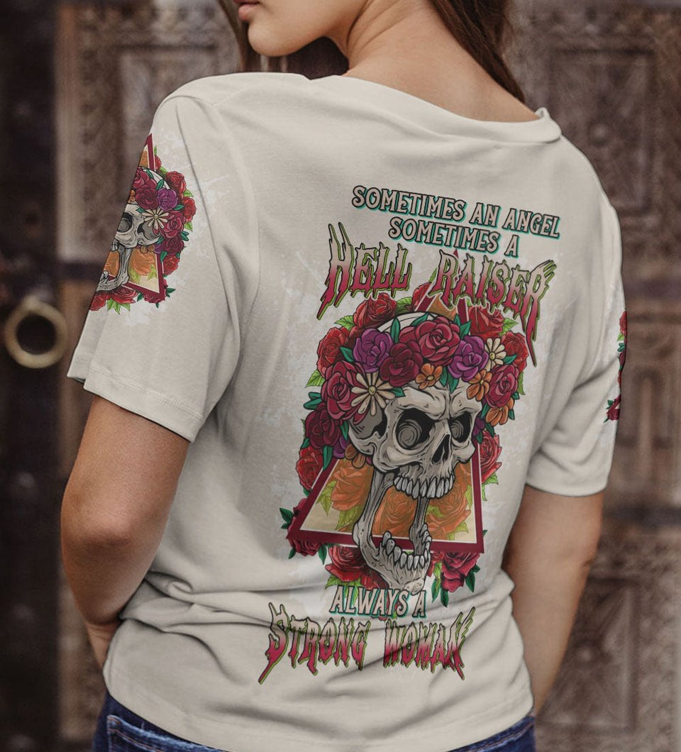 ALWAYS A STRONG WOMAN TRIANGLE MAD SKULL ALL OVER PRINT - TLTM2712222