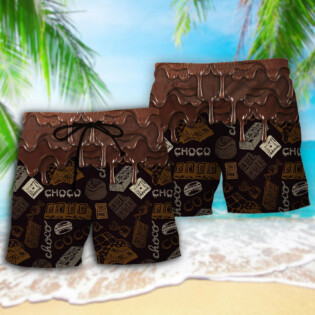 Chocolate Delicious Chocolate Lover - Beach Short - Owl Ohh - Owl Ohh