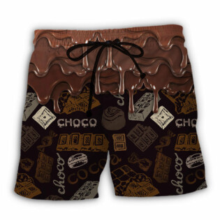Chocolate Delicious Chocolate Lover - Beach Short - Owl Ohh - Owl Ohh