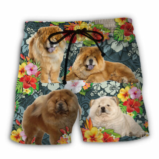 Chow Chow Dog Lover Tropical - Beach Short - Owl Ohh - Owl Ohh