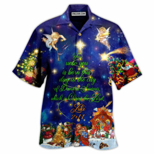 Christmas Christ The Lord In Blue - Hawaiian Shirt - Owl Ohh - Owl Ohh