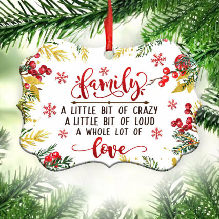 Christmas Gift Family A Whole Lot Of Love - Horizontal Ornament - Owl Ohh - Owl Ohh