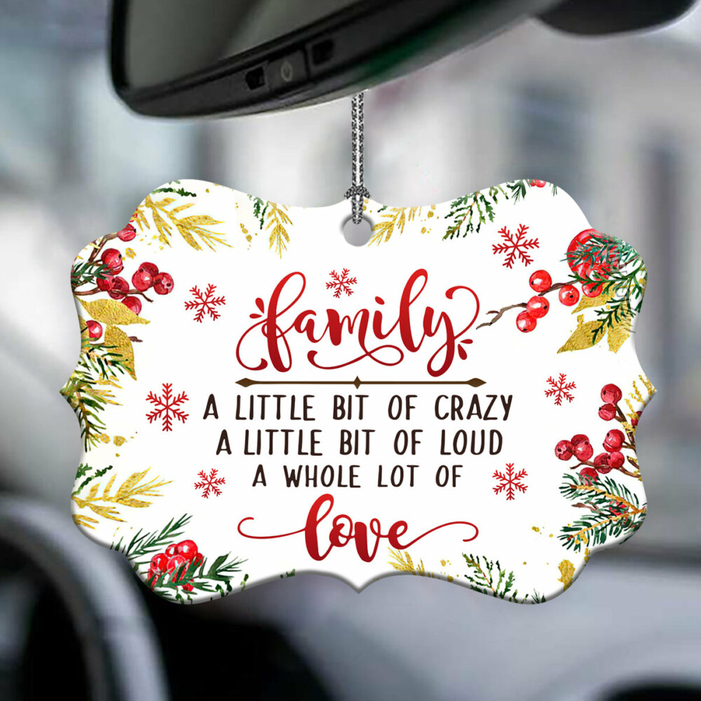 Christmas Gift Family A Whole Lot Of Love - Horizontal Ornament - Owl Ohh - Owl Ohh
