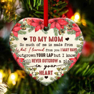 Christmas Gift To My Mom - Heart Ornament - Owl Ohh - Owl Ohh