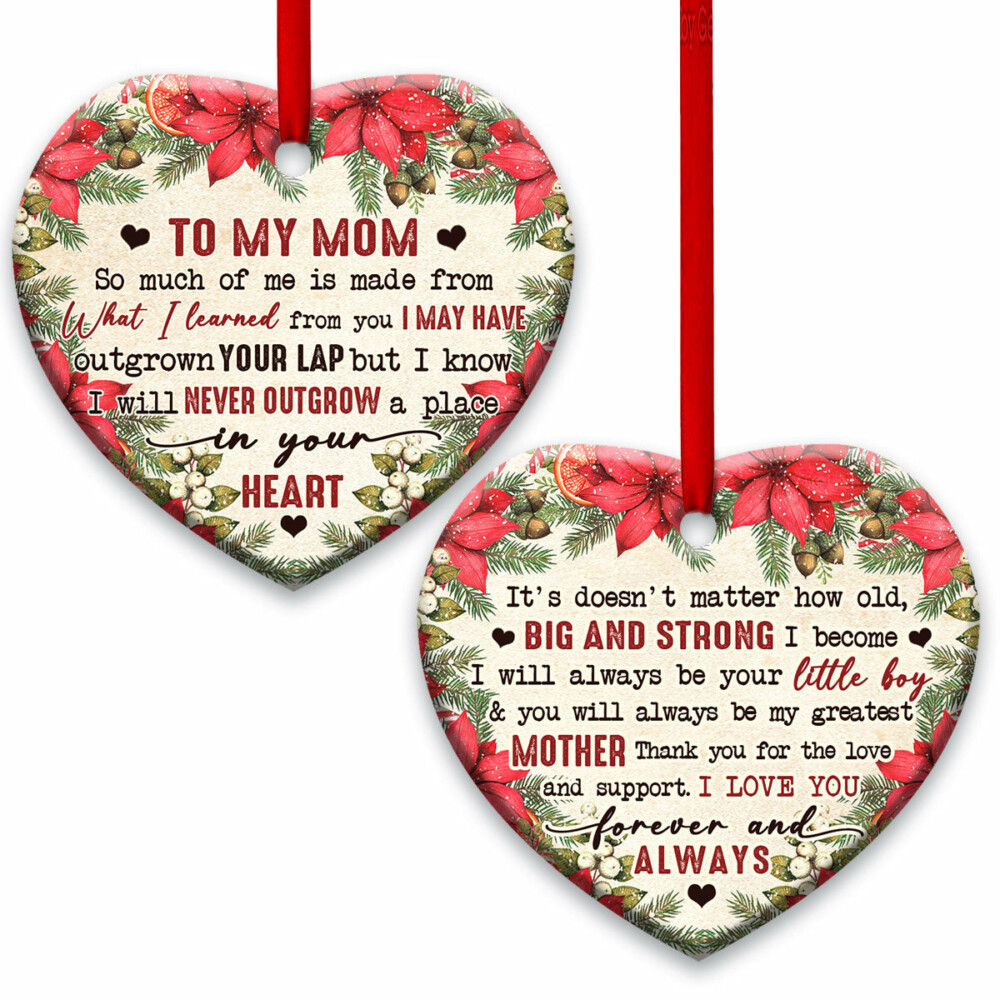 Christmas Gift To My Mom - Heart Ornament - Owl Ohh - Owl Ohh