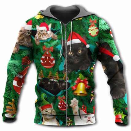 Christmas Cats Meowy Mas - Hoodie - Owl Ohh - Owl Ohh