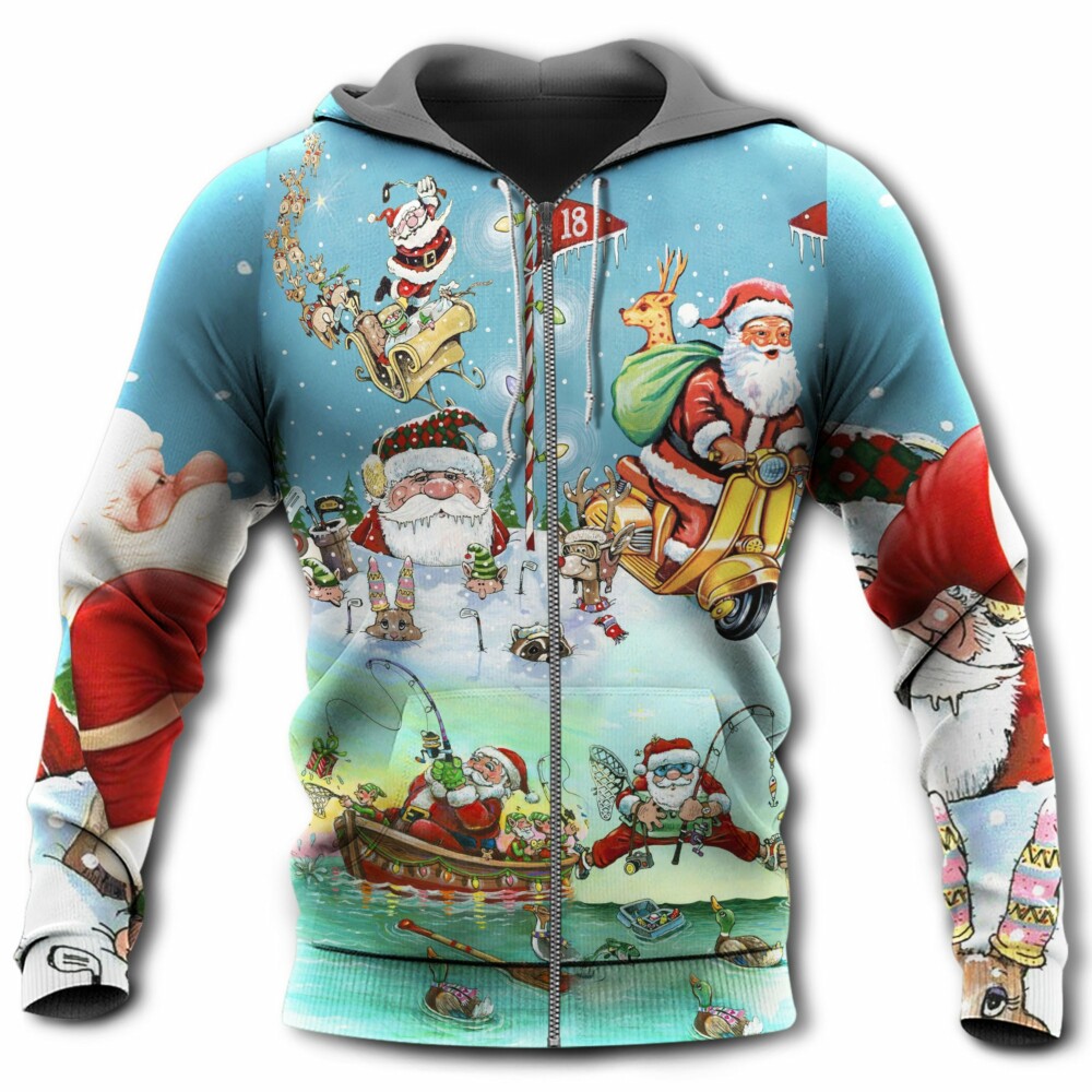 Christmas Cute Santa Claus Funny Style - Hoodie - Owl Ohh - Owl Ohh