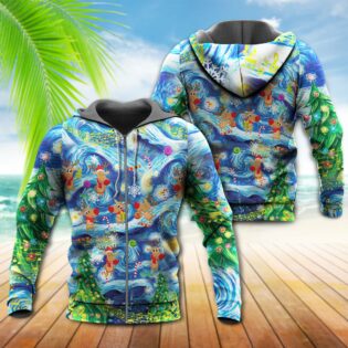Christmas Dancing Reindeers Happy - Hoodie - Owl Ohh - Owl Ohh