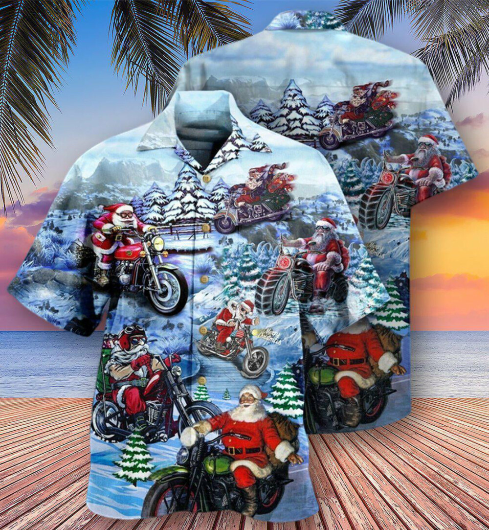 Christmas Driving With Santa Claus Merry Christmas - Hawaiian Shirt - Owl Ohh - Owl Ohh