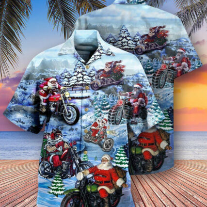 Christmas Driving With Santa Claus Merry Christmas - Hawaiian Shirt - Owl Ohh - Owl Ohh