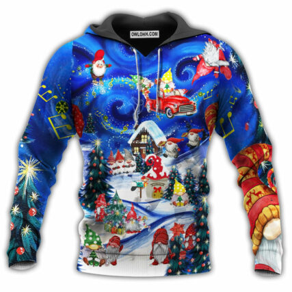 Christmas Hanging With My Gnomies With Colors - Hoodie - Owl Ohh - Owl Ohh