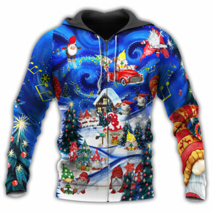 Christmas Hanging With My Gnomies With Colors - Hoodie - Owl Ohh - Owl Ohh