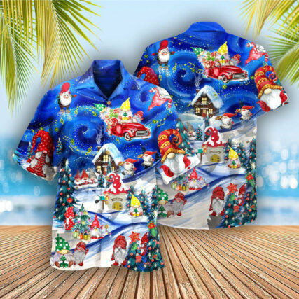Christmas Hanging With My Gnomies And Car - Hawaiian Shirt - Owl Ohh - Owl Ohh