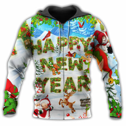 Christmas Happy New Year Snow So Cool - Hoodie - Owl Ohh - Owl Ohh