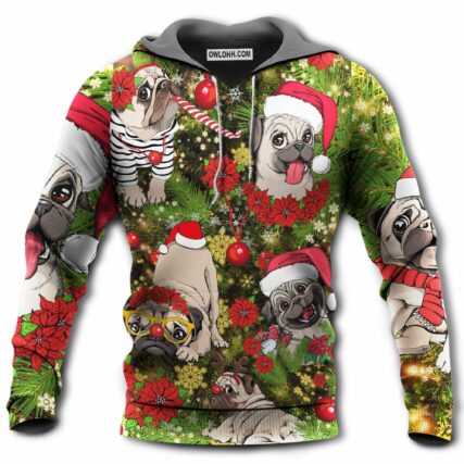 Christmas Have A Little Pugmas - Hoodie - Owl Ohh - Owl Ohh