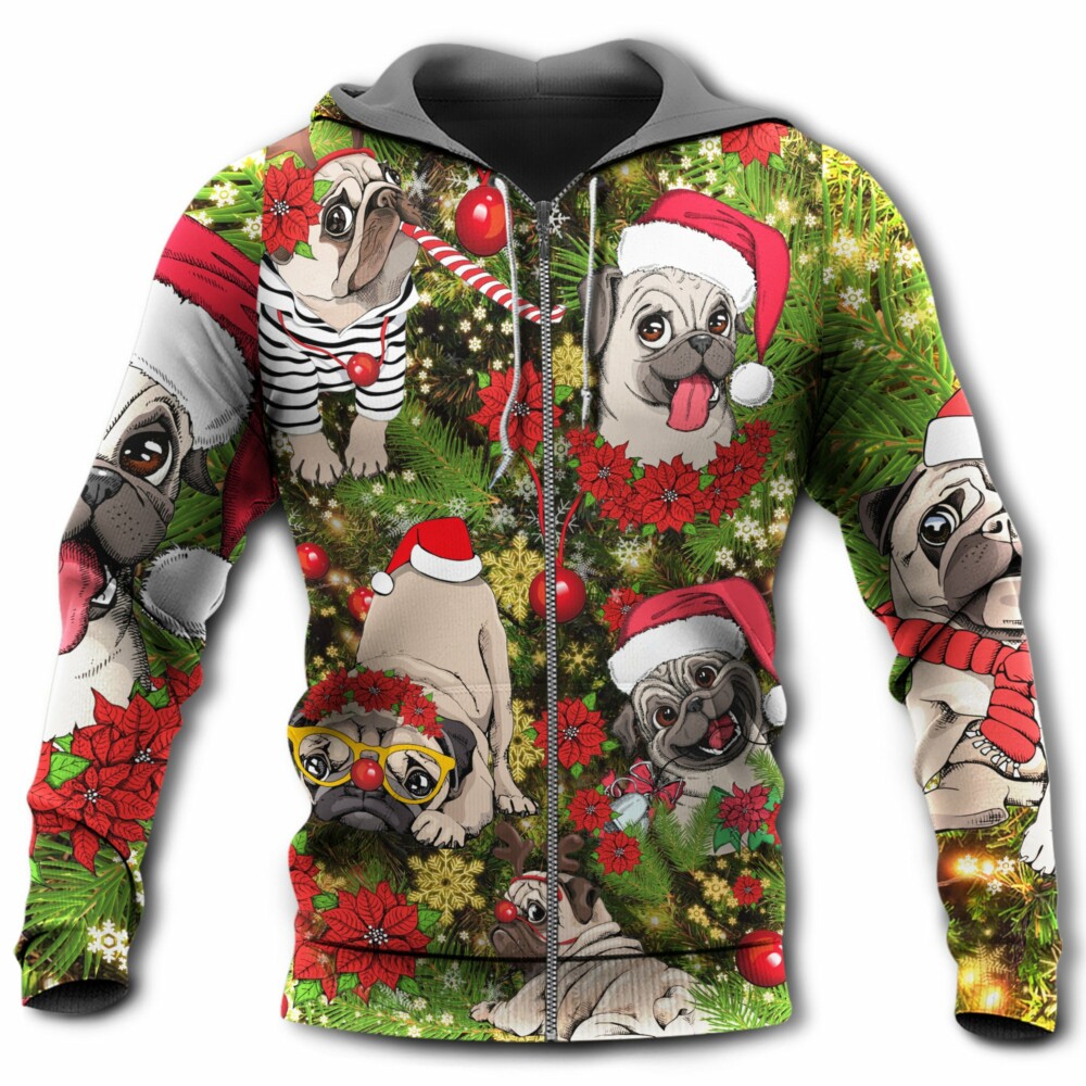 Christmas Have A Little Pugmas - Hoodie - Owl Ohh - Owl Ohh