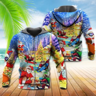 Christmas Jumping On Skateboard - Hoodie - Owl Ohh - Owl Ohh
