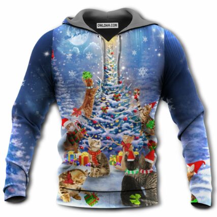 Christmas Love Cats Night - Hoodie - Owl Ohh - Owl Ohh