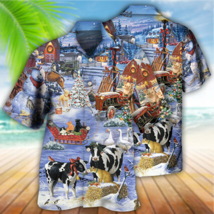 Christmas Love Farm - Hawaiian Shirt - Owl Ohh - Owl Ohh