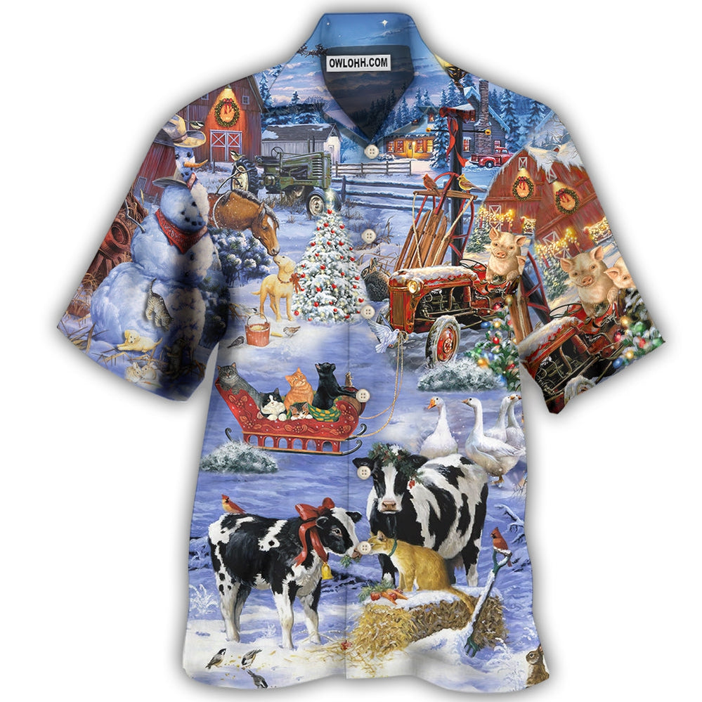 Christmas Love Farm - Hawaiian Shirt - Owl Ohh - Owl Ohh