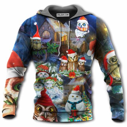 Christmas Love Owls Happiness - Hoodie - Owl Ohh - Owl Ohh